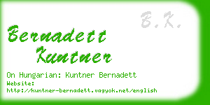bernadett kuntner business card